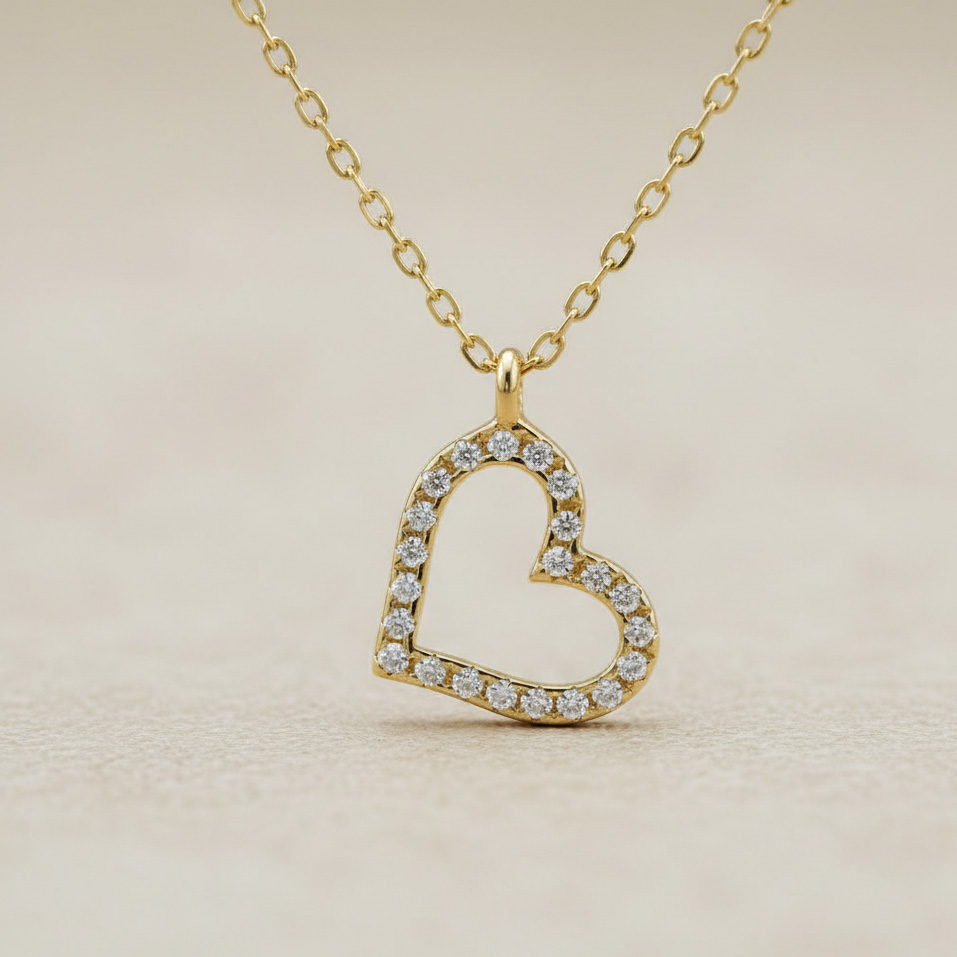 __ext__/GARGANTILLA PLATA CHAPADA ORO CORAZON CIRCONITAS - ** AGOTADO TEMPORALMENTE