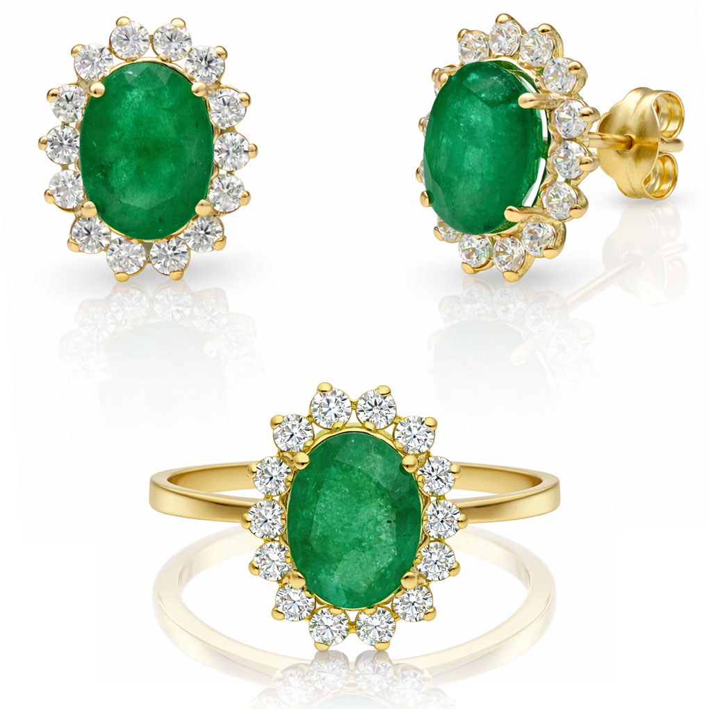 __ext__/PENDIENTES ORO 18KL ESMERALDAS FINAS + CIRCONITAS