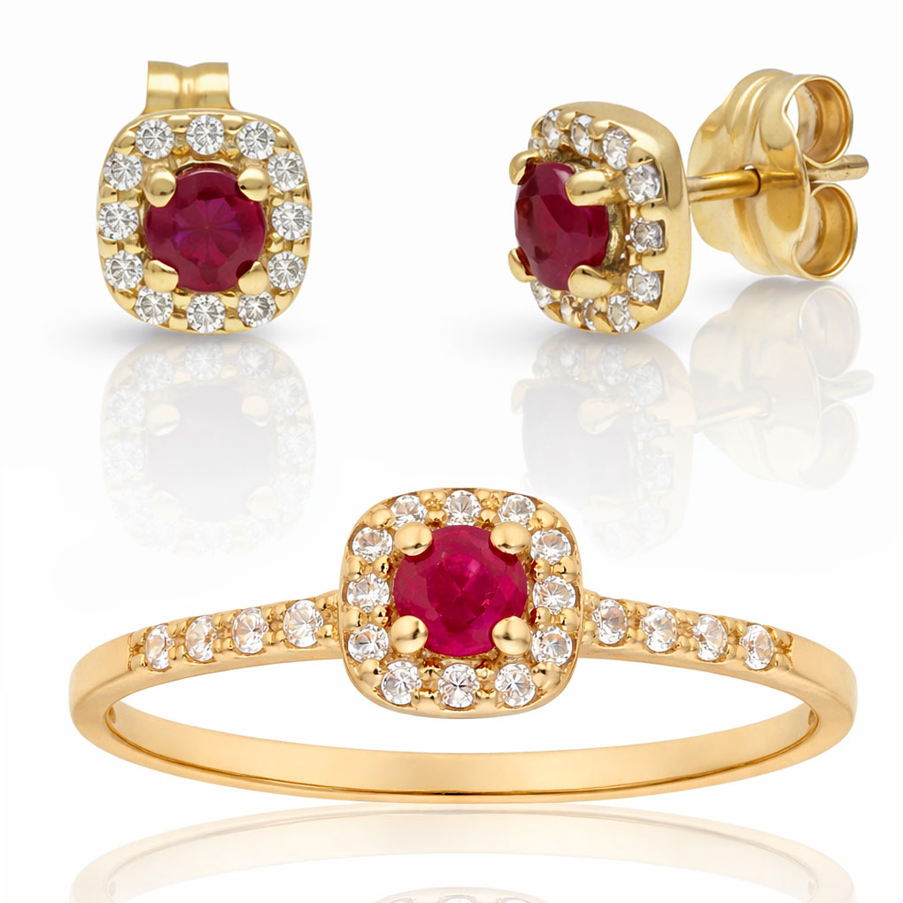 __ext__/PENDIENTES ORO 18KL RUBIES FINOS + CIRCONITAS