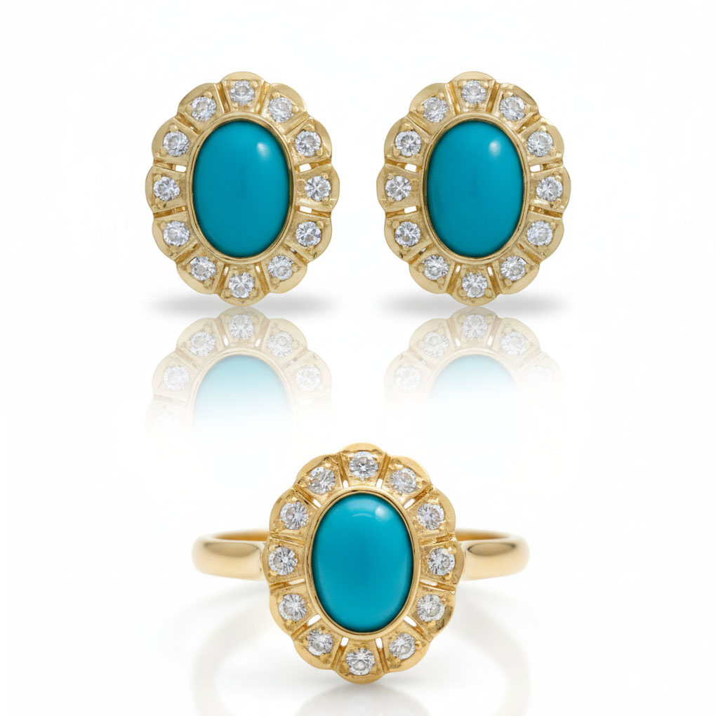 __ext__/PENDIENTES ORO 18KL TURQUESAS SINTETICAS