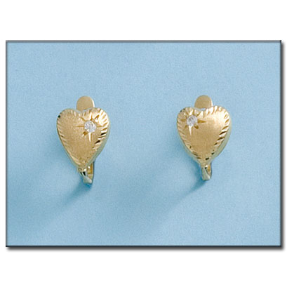 PENDIENTES EN ORO DE 18KL CORAZON