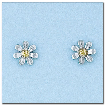 PENDIENTES FLOR EN ORO DE 18KL