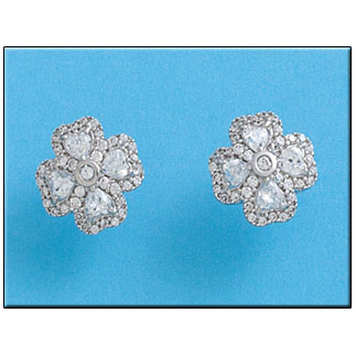 PENDIENTES FLOR PLATA 925MM 