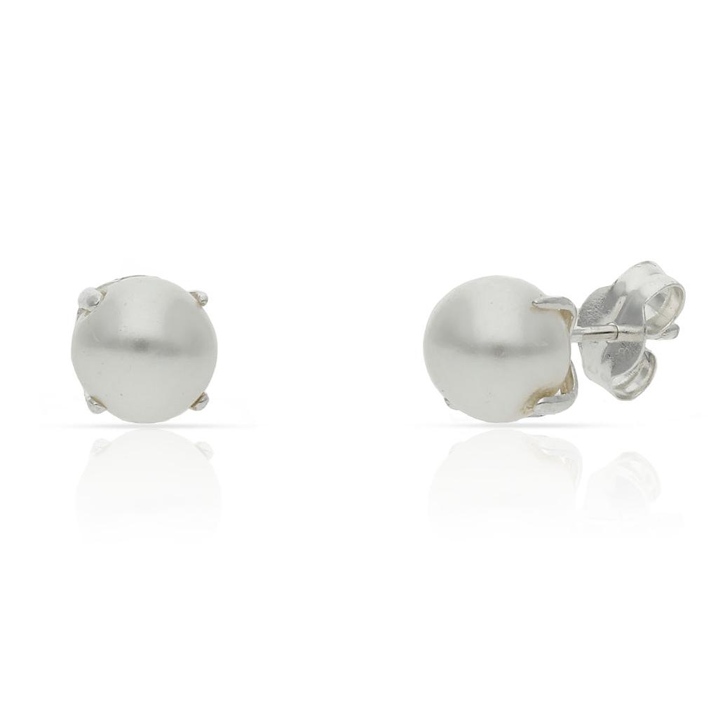 PENDIENTES GARRAS + PERLAS PLATA 925MM - 4MM (copia)