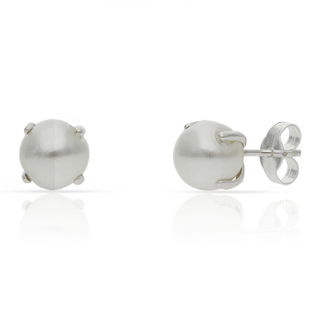 PENDIENTES GARRAS + PERLAS PLATA 925MM - 5MM (copia)