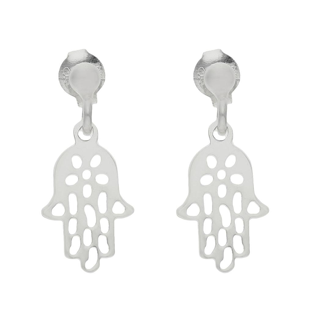 PENDIENTES MANO DE FATIMA PLATA 925MM - 9x19MM