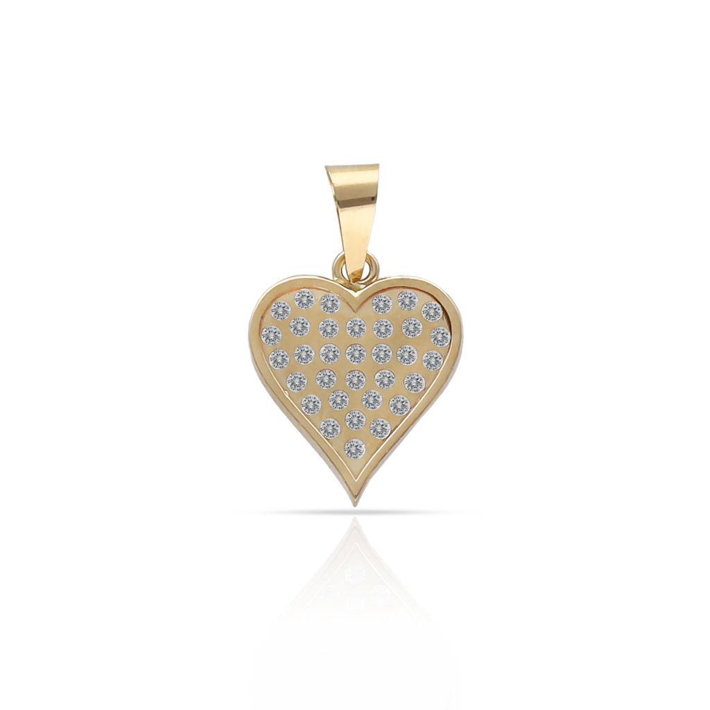 COLGANTE ORO 18KL CORAZON CIRCONITAS - 10x11MM
