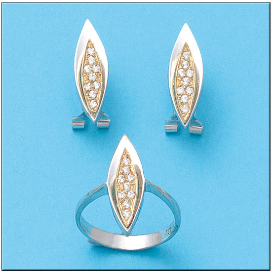 PENDIENTES ORO 18KL BICOLOR