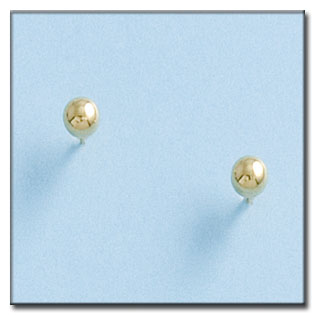 PENDIENTES ORO 18KL BOLA - 4MM