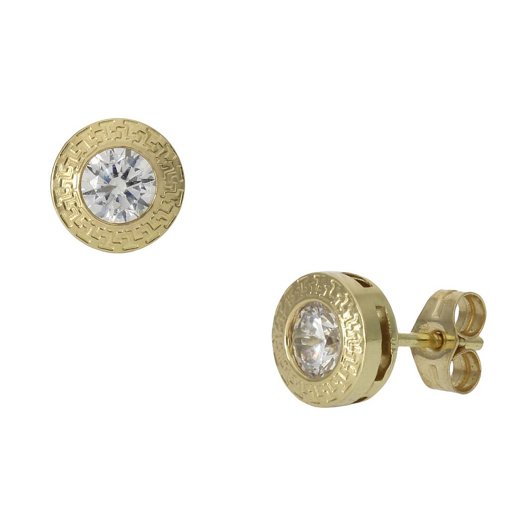 PENDIENTES ORO 18KL CHATON - 7.5MM