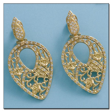 PENDIENTES ORO 18KL CIRCONITAS