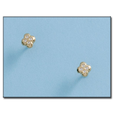 PENDIENTES ORO 18KL CIRCONITAS - 4x4MM