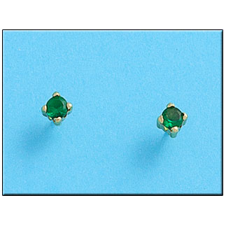 PENDIENTES ORO 18KL CRISOPAL VERDE 4X4