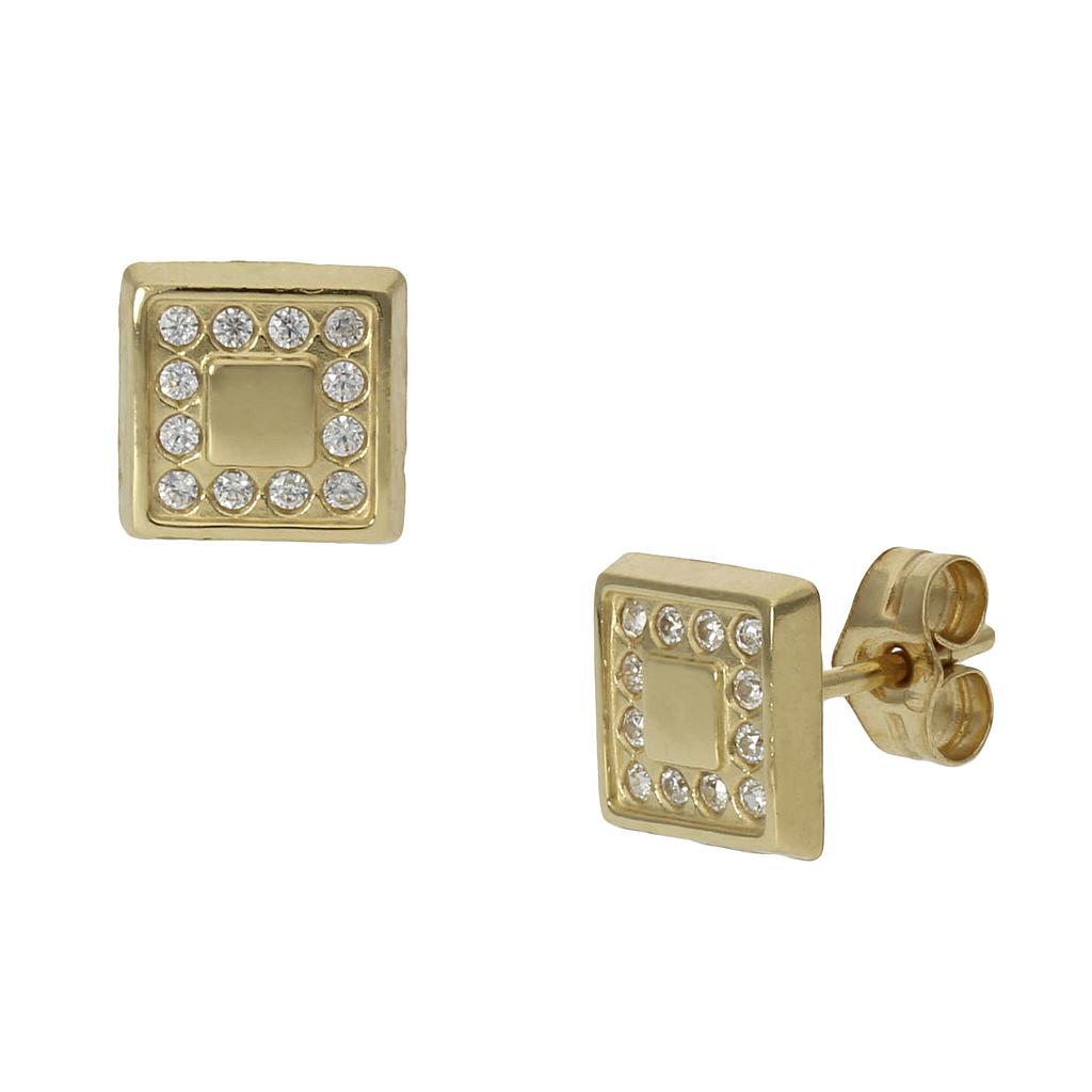 PENDIENTES ORO 18KL CUADRADOS  - 7X7MM