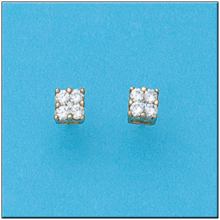 PENDIENTES ORO 18KL CUADRADOS - 5X5