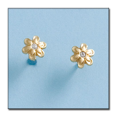 PENDIENTES ORO 18KL FLOR