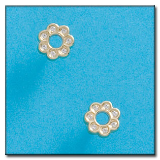 PENDIENTES ORO 18KL FLOR