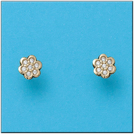 PENDIENTES ORO 18KL FLOR