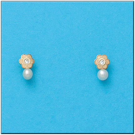 PENDIENTES ORO 18KL FLOR