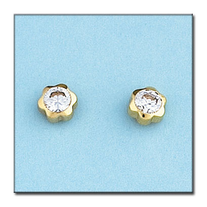 PENDIENTES ORO 18KL FLOR