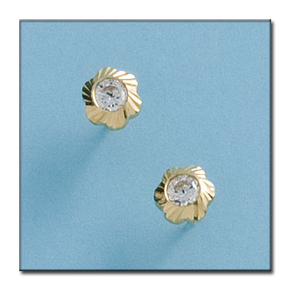 PENDIENTES ORO 18KL FLOR