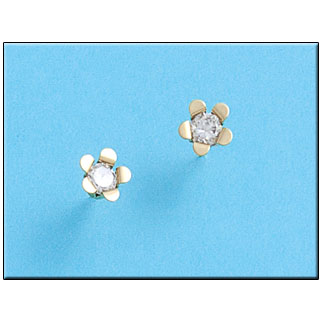 PENDIENTES ORO 18KL FLOR