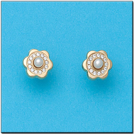 PENDIENTES ORO 18KL FLOR