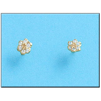 PENDIENTES ORO 18KL FLOR