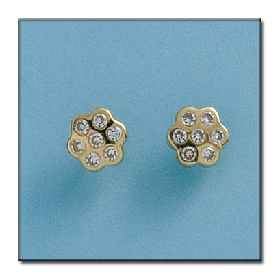 PENDIENTES ORO 18KL FLOR 