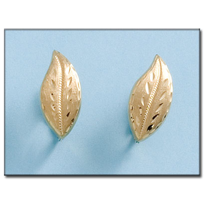 PENDIENTES ORO 18KL HOJA