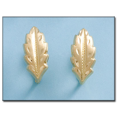 PENDIENTES ORO 18KL HOJA