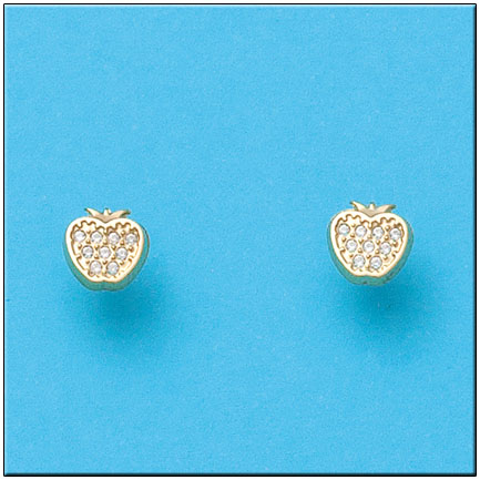 PENDIENTES ORO 18KL MANZANA