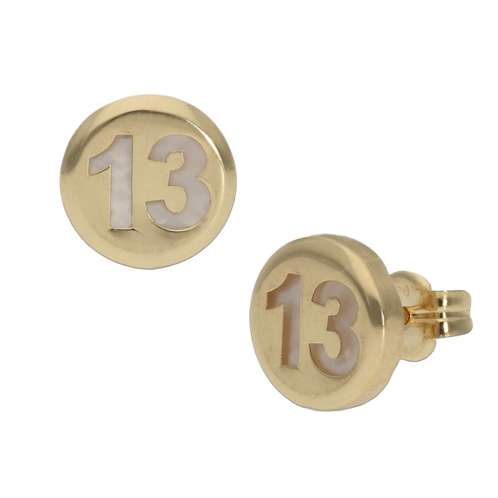 PENDIENTES ORO 18KL Nº13 NACAR - 8MM