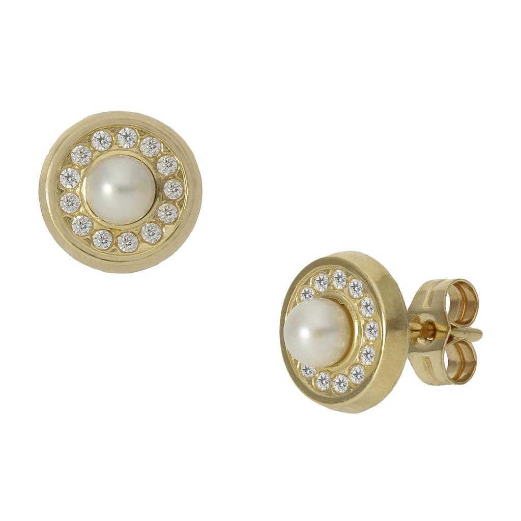 PENDIENTES ORO 18KL PERLAS - 8MM