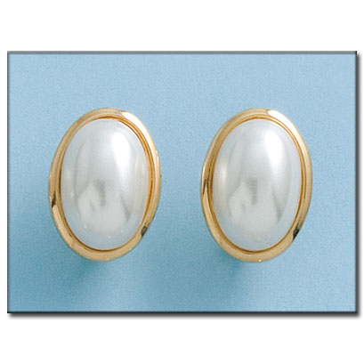 PENDIENTES ORO 18KL PERLAS 12X16MM