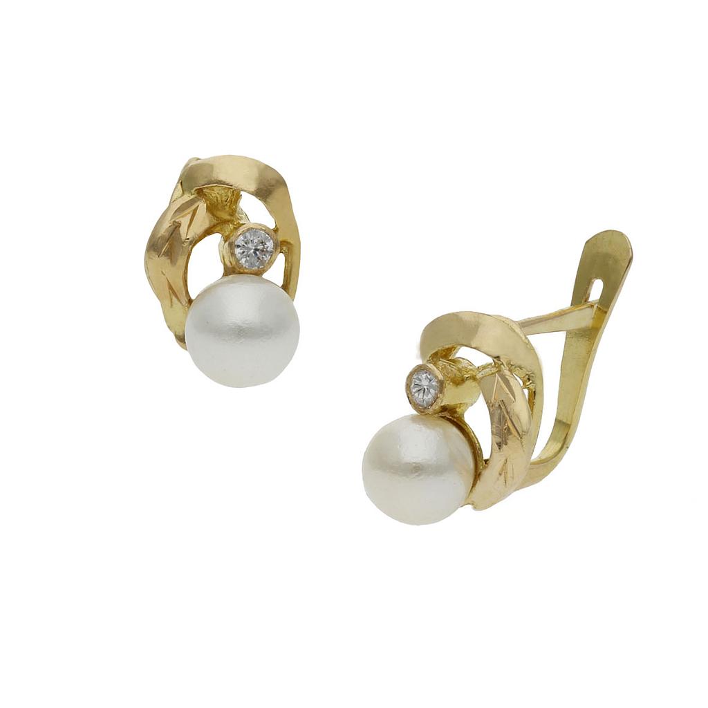 PENDIENTES ORO 18KL PERLAS SHELL - 7x11MM