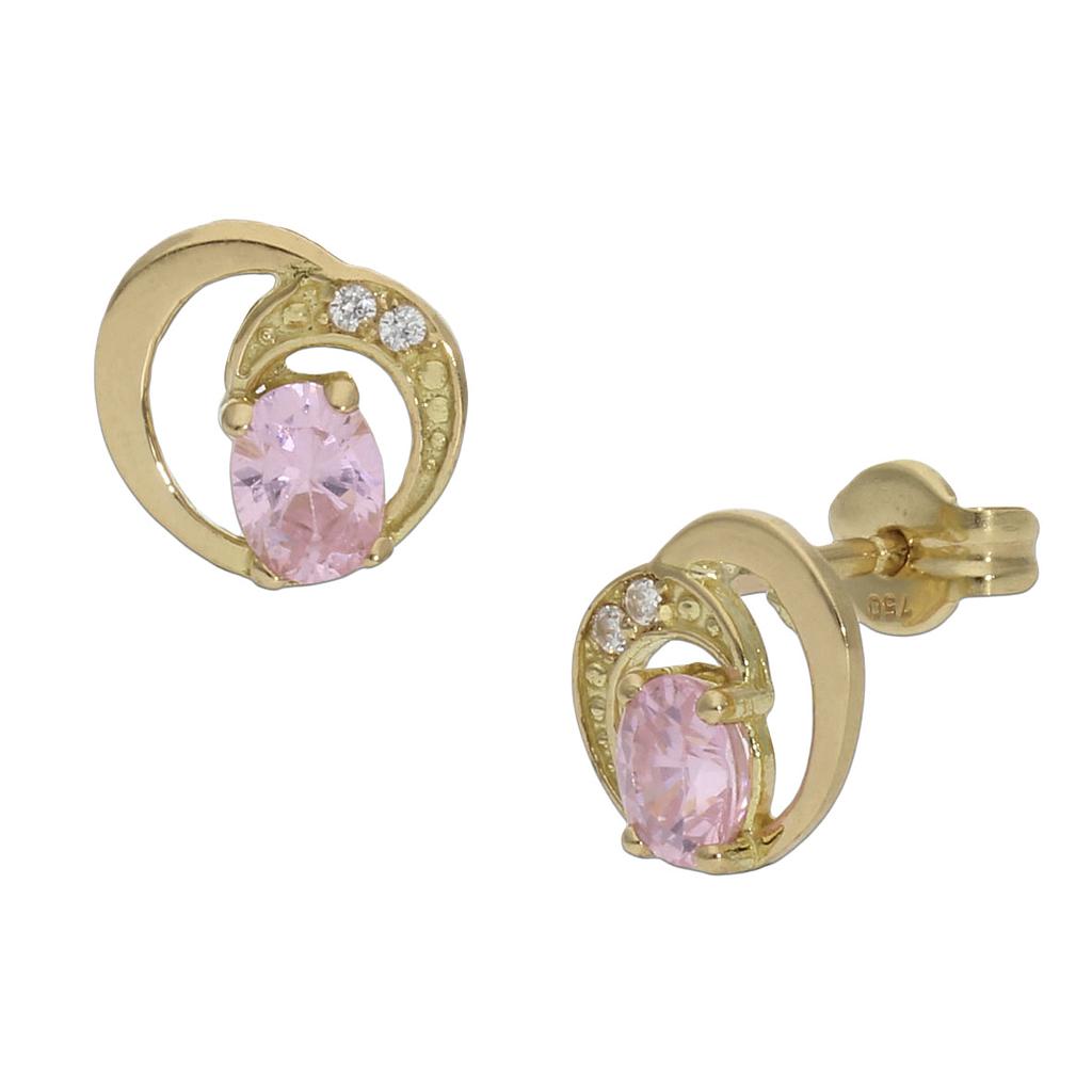 PENDIENTES ORO 18KL ROSA