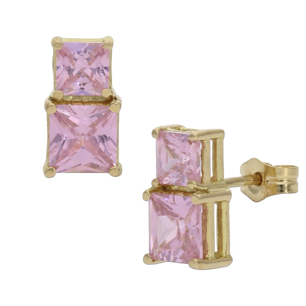 PENDIENTES ORO 18KL ROSA