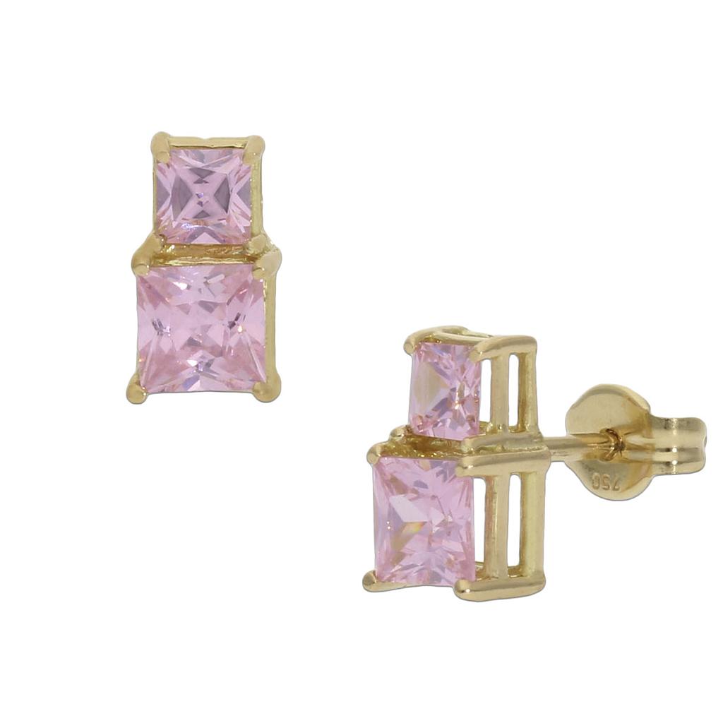 PENDIENTES ORO 18KL ROSA