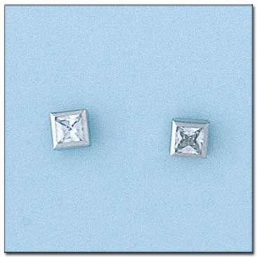 PENDIENTES ORO BLANCO 18KL - 4.50MM