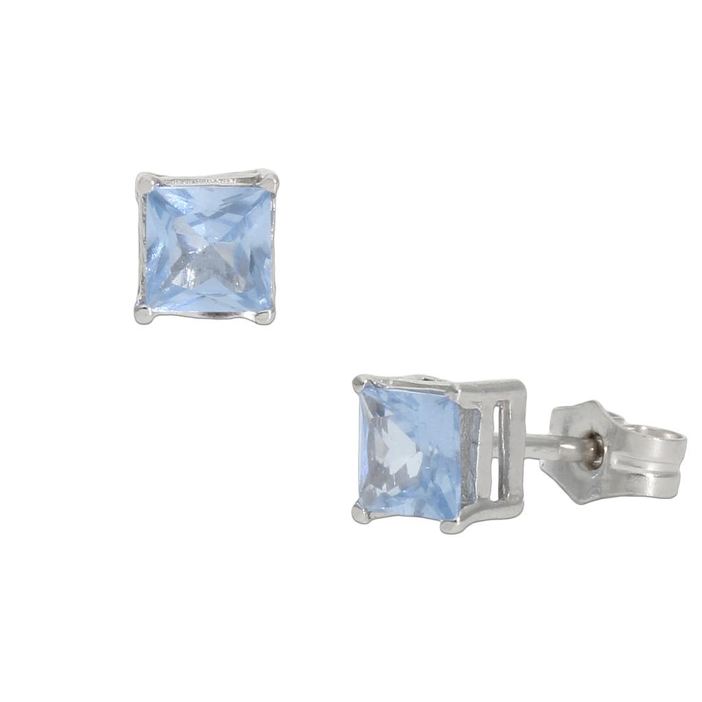 PENDIENTES ORO BLANCO 18KL - 4.5X4.5MM