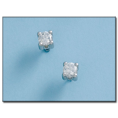 PENDIENTES ORO BLANCO 18KL - 5X5