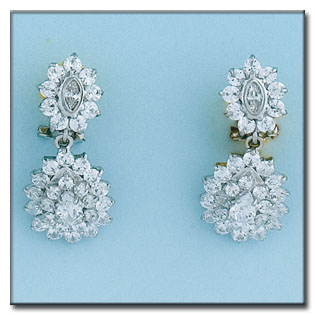 PENDIENTES ORO BLANCO 18KL CIRCONITAS