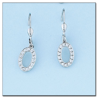 PENDIENTES ORO BLANCO 18KL CIRCONITAS