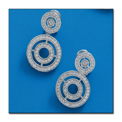 PENDIENTES ORO BLANCO 18KL CIRCONITAS