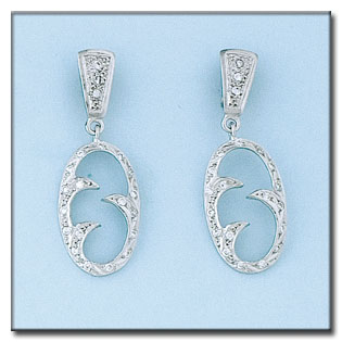 PENDIENTES ORO BLANCO 18KL CIRCONITAS