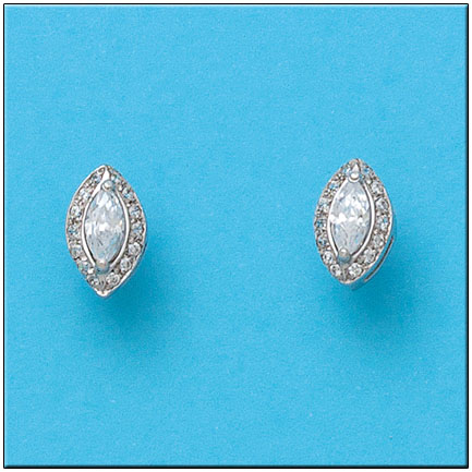 PENDIENTES ORO BLANCO 18KL CIRCONITAS