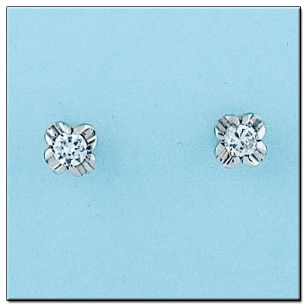 PENDIENTES ORO BLANCO 18KL DIAMANTES