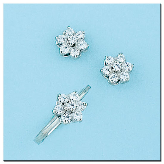 PENDIENTES ORO BLANCO 18KL DIAMANTES