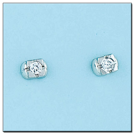 PENDIENTES ORO BLANCO 18KL DIAMANTES